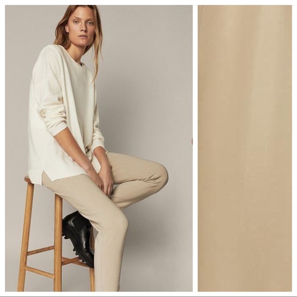 NWT. Massimo Dutti Cream/Gray Viscose/Wool Mid-waist Skinny Fit Trousers Size 4. - Picture 2 of 9